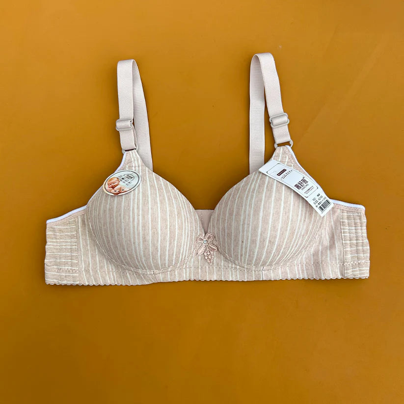 Pack of 2 – Striped Non-Padded Comfort Bras-Hoorish