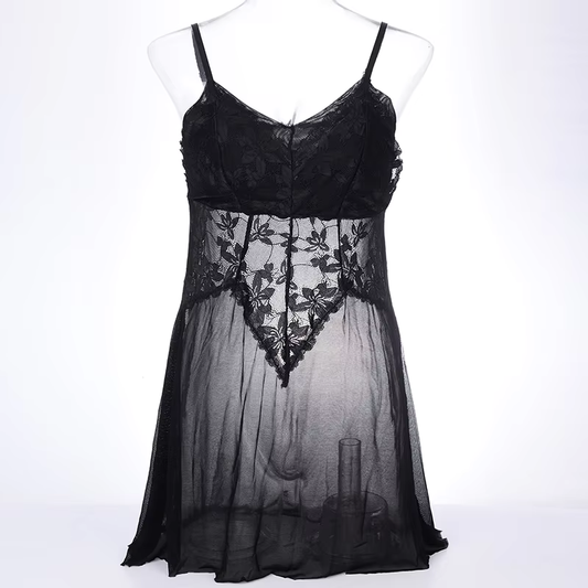 Passionate Nights Mesh Dress-Lingerie Sleepwear Suit-Hoorish