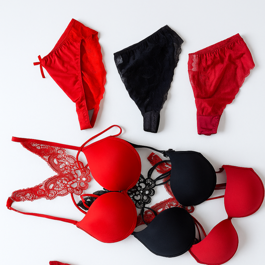 Butterfly Lace Push-Up Bra & Panty Set-Hoorish