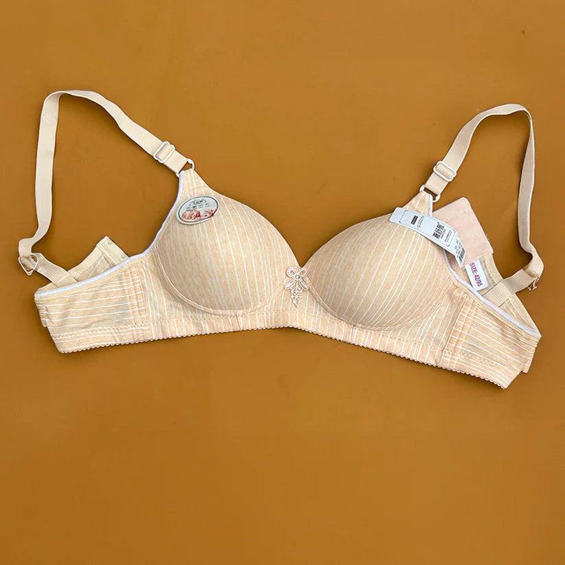 Pack of 2 – Striped Non-Padded Comfort Bras-Hoorish