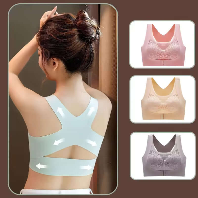 Front-Closure Bralette – Supportive & Humpback Corrector for Women & Students-Hoorish