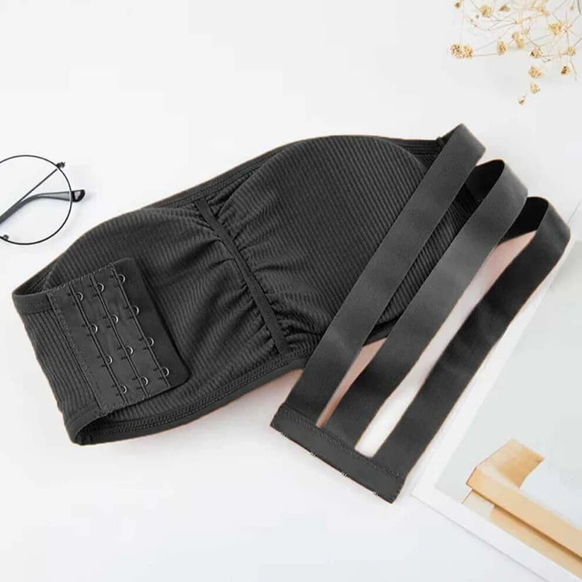 3-Strap Supportive Strapless Bandeau Bra – Free Size Removable Pads-Hoorish