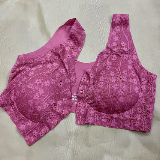 Front-Clasp Floral Comfort Bra ( Free Size)