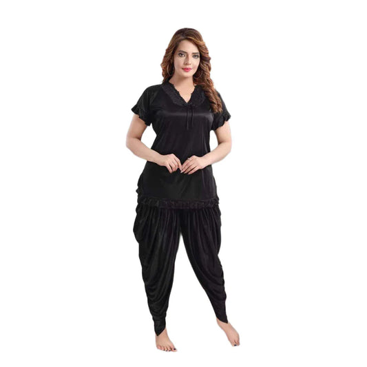 Comfortable Two-Piece Patiala Kurta & Salwar Night Set-Hoorish