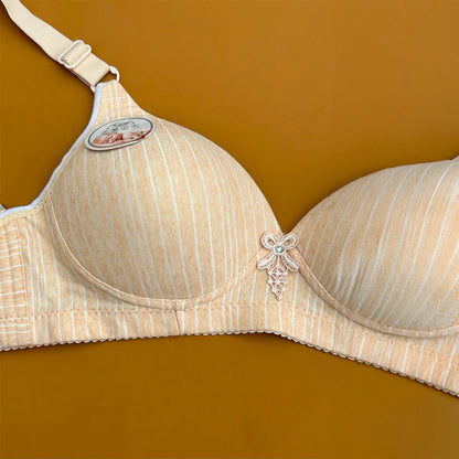 Pack of 2 – Striped Non-Padded Comfort Bras-Hoorish