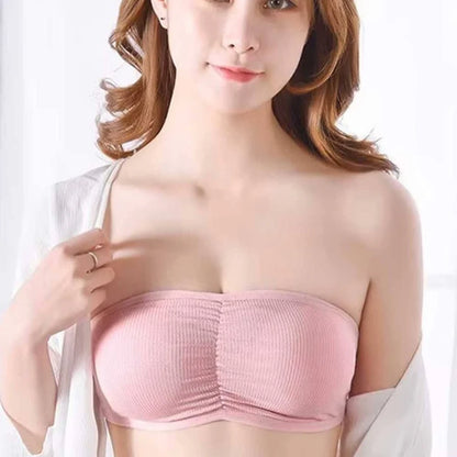3-Strap Supportive Strapless Bandeau Bra – Free Size Removable Pads-Hoorish