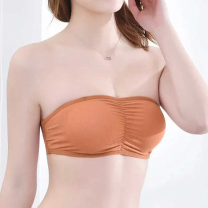 3-Strap Supportive Strapless Bandeau Bra – Free Size Removable Pads-Hoorish