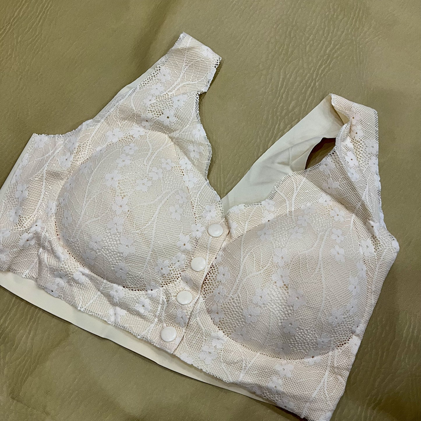 Front-Clasp Floral Comfort Bra ( Free Size)
