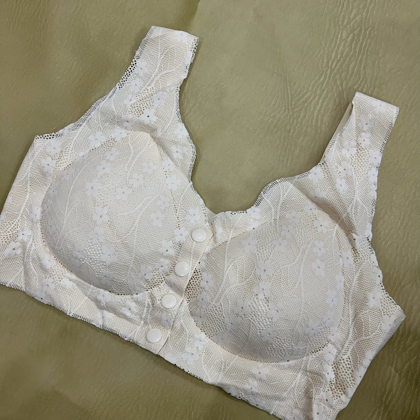Front-Clasp Floral Comfort Bra ( Free Size)