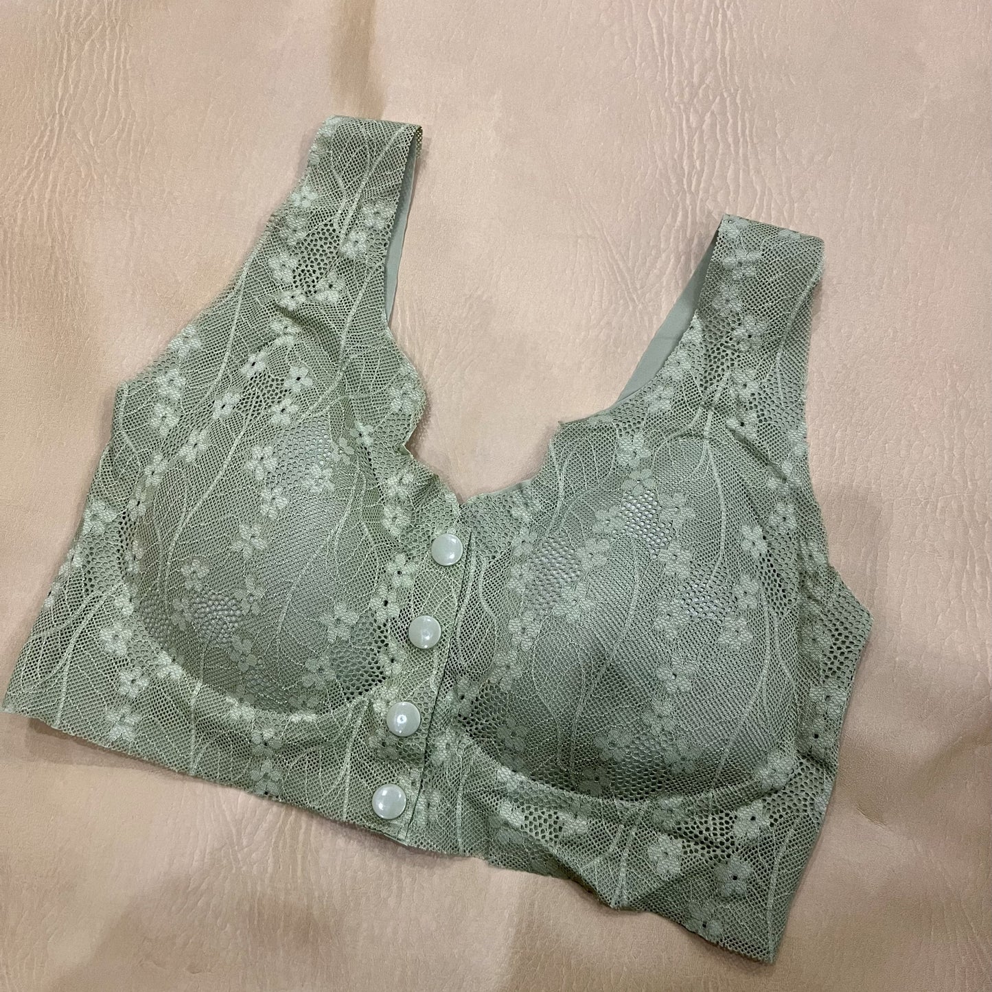 Front-Clasp Floral Comfort Bra ( Free Size)