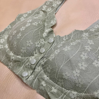 Front-Clasp Floral Comfort Bra ( Free Size)