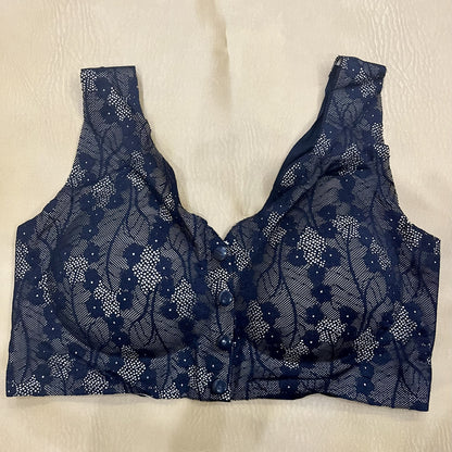 Front-Clasp Floral Comfort Bra ( Free Size)