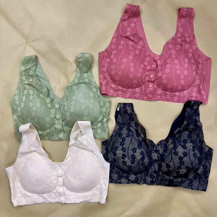 Front-Clasp Floral Comfort