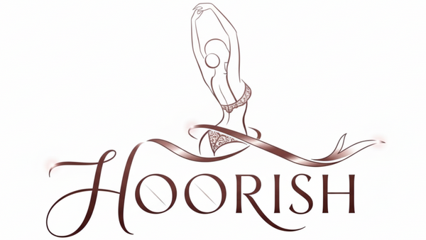 Logo of Hoorish with a stylized figure and elegant text on a white background